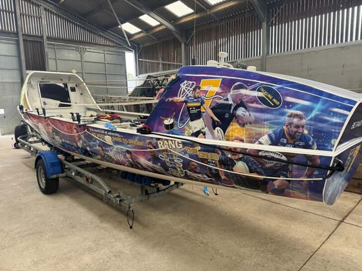 The completed vinyl wrap.